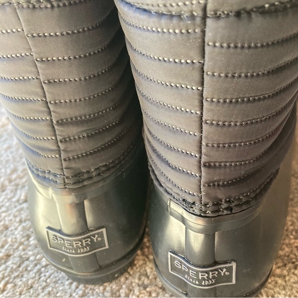 🆕🖤SPERRY BLACK WOMENS RAIN BOOTS - Picture 6 of 8